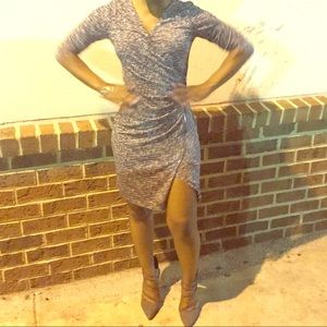 Express 3/4 Sleeve Midi Dress